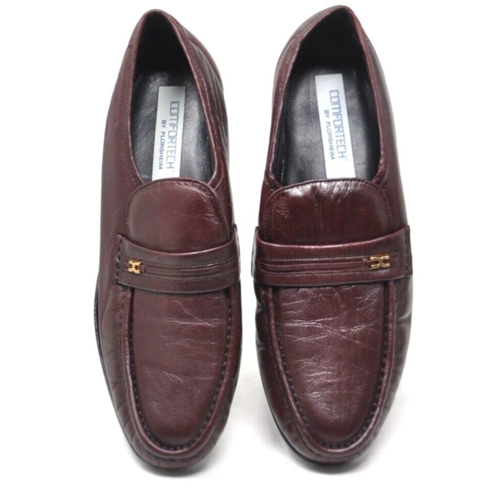 Florsheim Comfortech Rio Slip On Men's 10 D Dress Shoe Loafer Wine